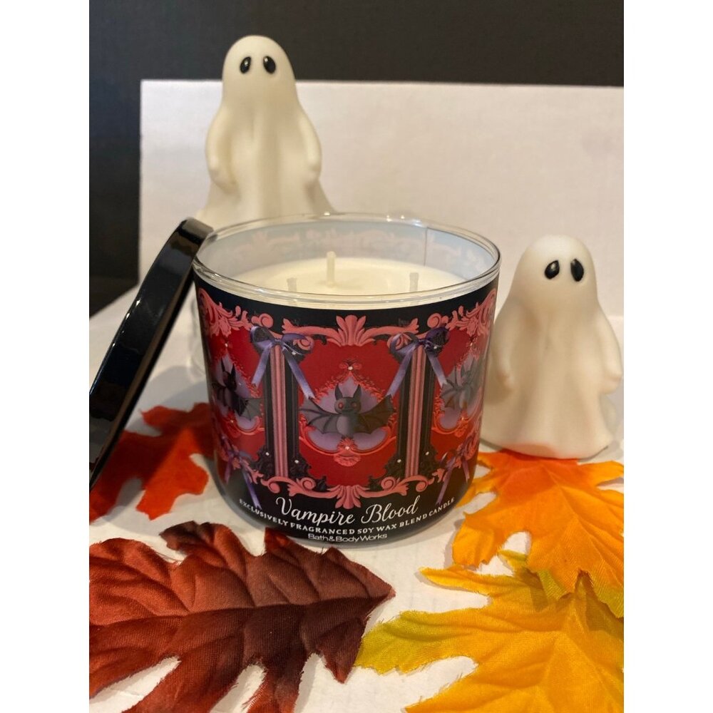 Bath & Body Works Halloween “Vampire Blood” NEW 3 Wick Candle